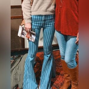 Show Me Your Mumu Blue Striped Jeans